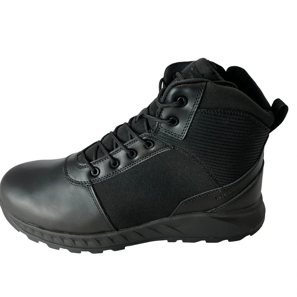 BD BDX6 Tactical‎ Boots Black Leather Waterproof Side Zip Work NIB Men 15